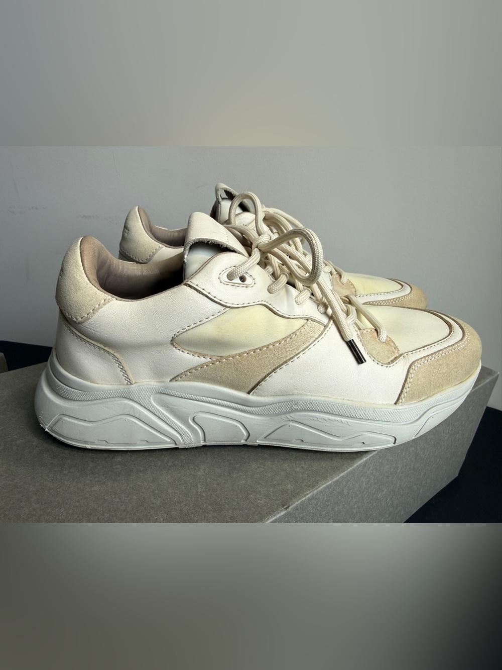 AllSaints VERGE RUNNER Leather Shoe - Picture 6 of 16